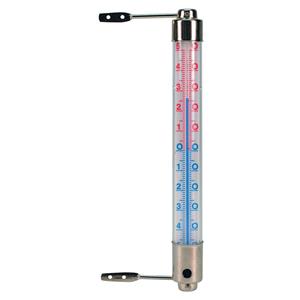 Metalen thermometer transparant voor buiten 20 cm -