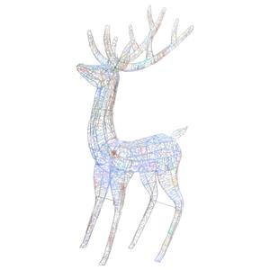 VidaXL Kerstdecoratie Rendier 250 Led's Meerkleurig 180 Cm Acryl