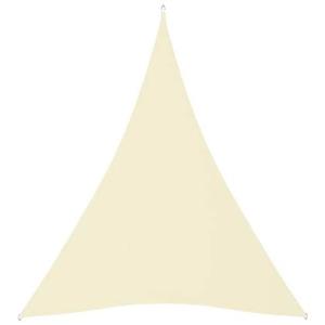 VidaXL Zonnescherm driehoekig 3x4x4 m oxford stof crèmekleurig