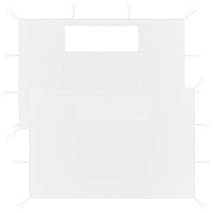 VidaXL Prieelzijwanden met ramen 2 st wit