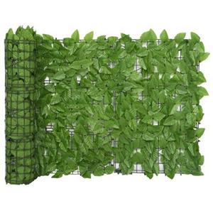 vidaXL Balkon-Sichtschutz mit Grünen Blättern 600x75 cm 