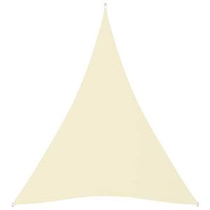 VidaXL Zonnescherm driehoekig 5x7x7 m oxford stof crèmekleurig