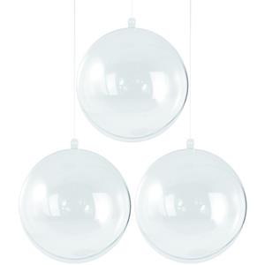 15x Transparante hobby/DIY kerstballen 10 cm -