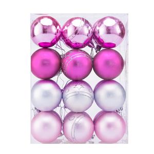Casaria Kerstballen 24 stuks Roze