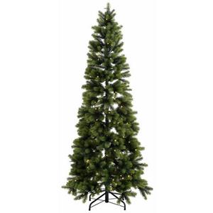 Creativ deco Künstlicher Weihnachtsbaum "Weihnachtsdeko, künstlicher Christbaum, Tannenbaum", in schlanker Form, mit LED-Lichterkette