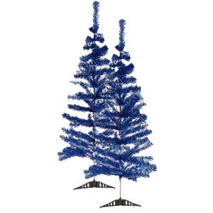 Arte r 2x stuks kleine ijsblauwe kerstbomen van 120 cm -