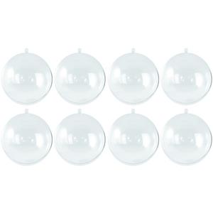 40x Transparante hobby/DIY kerstballen 7 cm -
