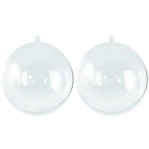 10x Transparante hobby/DIY kerstballen 5 cm -