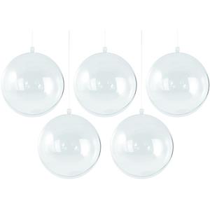 25x Transparante DIY kerstballen 12 cm -