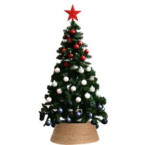 Bellatio Kunst kerstboom groen 150 cm incl. 111x st kerstballen rood-wit-blauw -