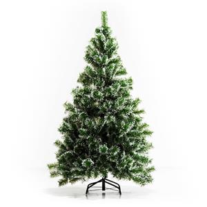 HOMCOM Künstlicher Weihnachtsbaum 1,5 m Christbaum Tannenbaum 416 Äste Metallfuß PET Grün