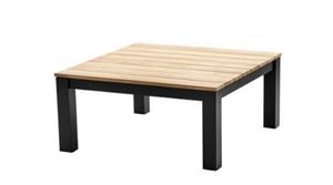 Yoi Midori coffee table 75x75cm. alu black/teak
