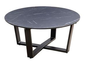 Yoi Teeburu coffee table 75x35cm. alu black/slate