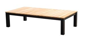 Yoi Midori coffee table 140x75cm. alu black/teak