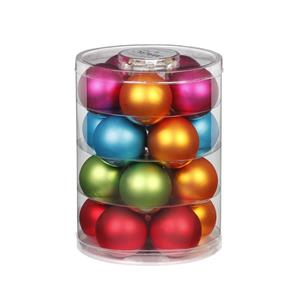 Christmas goods 20x stuks kerstballen van glas gekleurd 6 cm -
