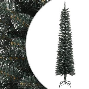 VIDAXL kunstkerstboom smal met standaard 240cm PVC groen