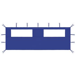 VidaXL Prieelzijwand met ramen 6x2 m blauw