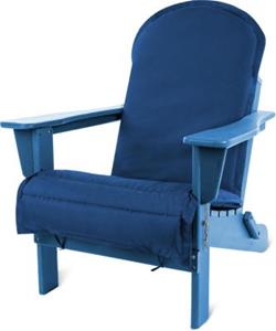 Aspero Gartenstuhl Adirondack mit Auflage Gartenstühle blau