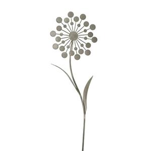 Gartentraum.de Große Pusteblumen Steckerfigur aus Metall - Grau - Pusteblume Kha