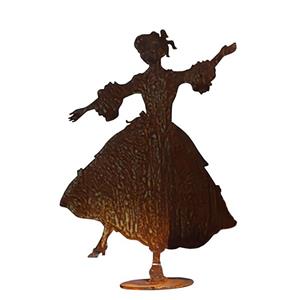 Gartentraum.de Tänzerin im Ballkleid - Elegante Frauenfigur aus Eisen - Tänzerin Tijana