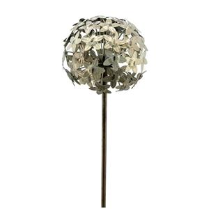 Gartentraum.de Farbige Blütenfigur 3D aus Metall als Gartenstecker - Lauchblüte / 111x16cm (HxBxT) / Zink