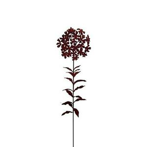 Gartentraum.de Gartendeko Blume aus Metall in Rost Optik - Phlox / 175x40cm