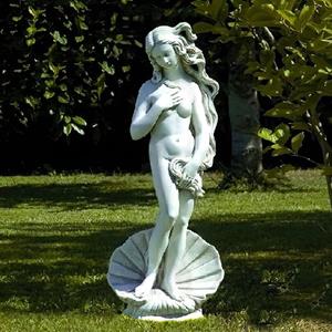 Gartentraum.de Stehende Steinguss Gartenstatue - Venus auf Muschel - Belle / Tyrolia