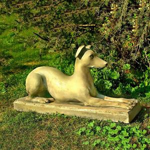 Gartentraum.de Steinguss Hundefigur für den Garten oder Hauseingang - Gianni / Calabria