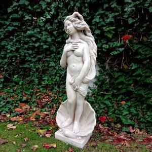 Gartentraum.de Detailreiche Frauen Aktskulptur mit langem Haar - Geburt der Venus - Milena / Olimpia