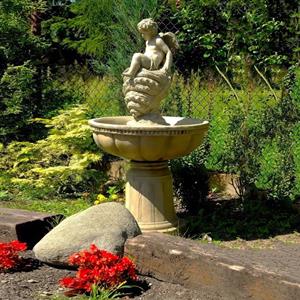 Gartentraum.de Garten Fontäne mit Amor Figur als Gartendekoration - Damiano / Calabria