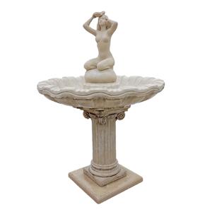 Gartentraum.de Griechischer Brunnen für den Garten mit badender Frau als Wasserspiel Figur - Lisa / Tyrolia