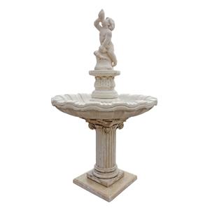 Gartentraum.de Brunnen für den Garten im antiken Design - Putte mit Muschel als Wasserspiel - Francesco / Olimpia