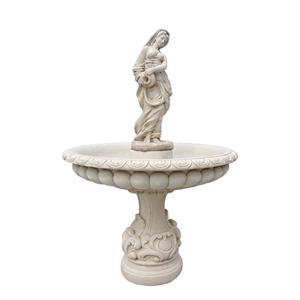 Gartentraum.de Brunnen für den Garten aus Steinguss mit eleganter Frauen Skulptur - Angelica / Tyrolia