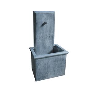 Gartentraum.de Rustikaler Metall Wand Gartenbrunnen mit Ausgussrohr - Perladero / Stahl galvanisiert