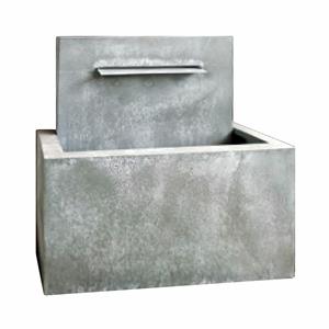 Gartentraum.de Massiver Wasserfall Brunnen aus Metall mit flachem Ausguss - Xanderana / 110x90x60cm (HxBxT) / Stahl galvanisiert