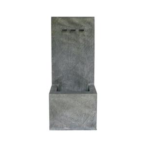 Gartentraum.de Hoher Wand Gartenbrunnen mit 3 Ausläufen - Metall - Truwina / Stahl galvanisiert