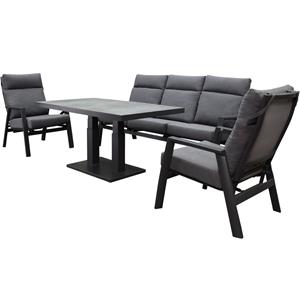 AVH-Outdoor Vegas stoel bank dining loungeset 4 delig verstelbaar aluminium