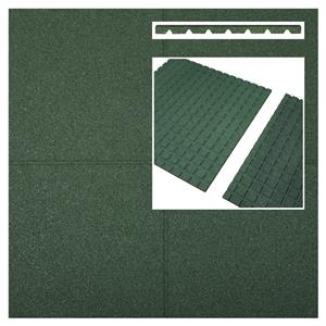 Intergard Rubberen tegels groen 500x500x45mm prijs per m2