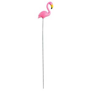 Leen Bakker Tuinsteker Flamingo - roze - 63x4x14 cm