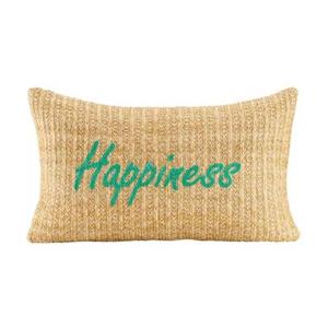 Leen Bakker Sierkussen Happiness Happy - groen - 30x50 cm