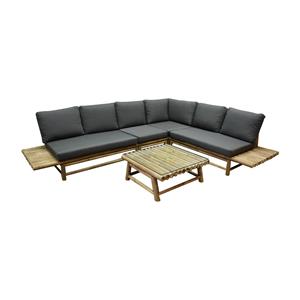 AVH-Outdoor Piton hoek loungeset 5 delig bamboe