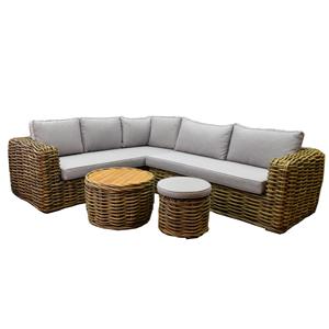 AVH-Outdoor Sumatra XL hoek loungeset 4-delig naturel rotan