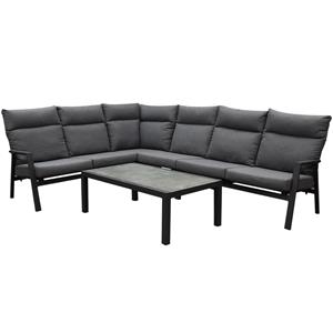 AVH-Outdoor Pacific hoek loungeset 5 delig aluminium antraciet