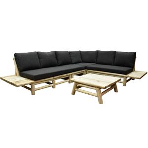 AVH-Outdoor Piton hoek loungeset 5-delig teak