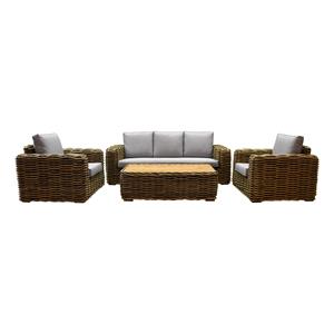 AVH-Outdoor Sumatra stoel-bank 4-delig loungeset naturel rotan