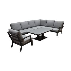 AVH-Outdoor New York hoek dining loungeset 6-delig antraciet