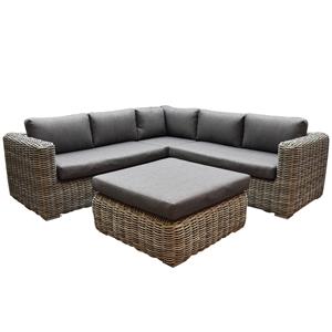 AVH-Outdoor Cervo hoek loungeset 4-delig grijs wicker