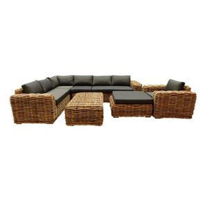 AVH-Outdoor Sabuga hoek loungeset 7-delig naturel rotan