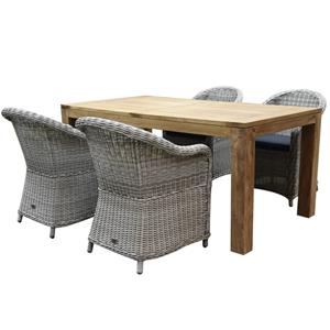 AVH-Outdoor Chester Krista dining tuinset 180x95xH77,5 cm wit