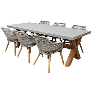 AVH-Outdoor Ribe Norwich dining tuinset 240x100xH77 cm 7 delig